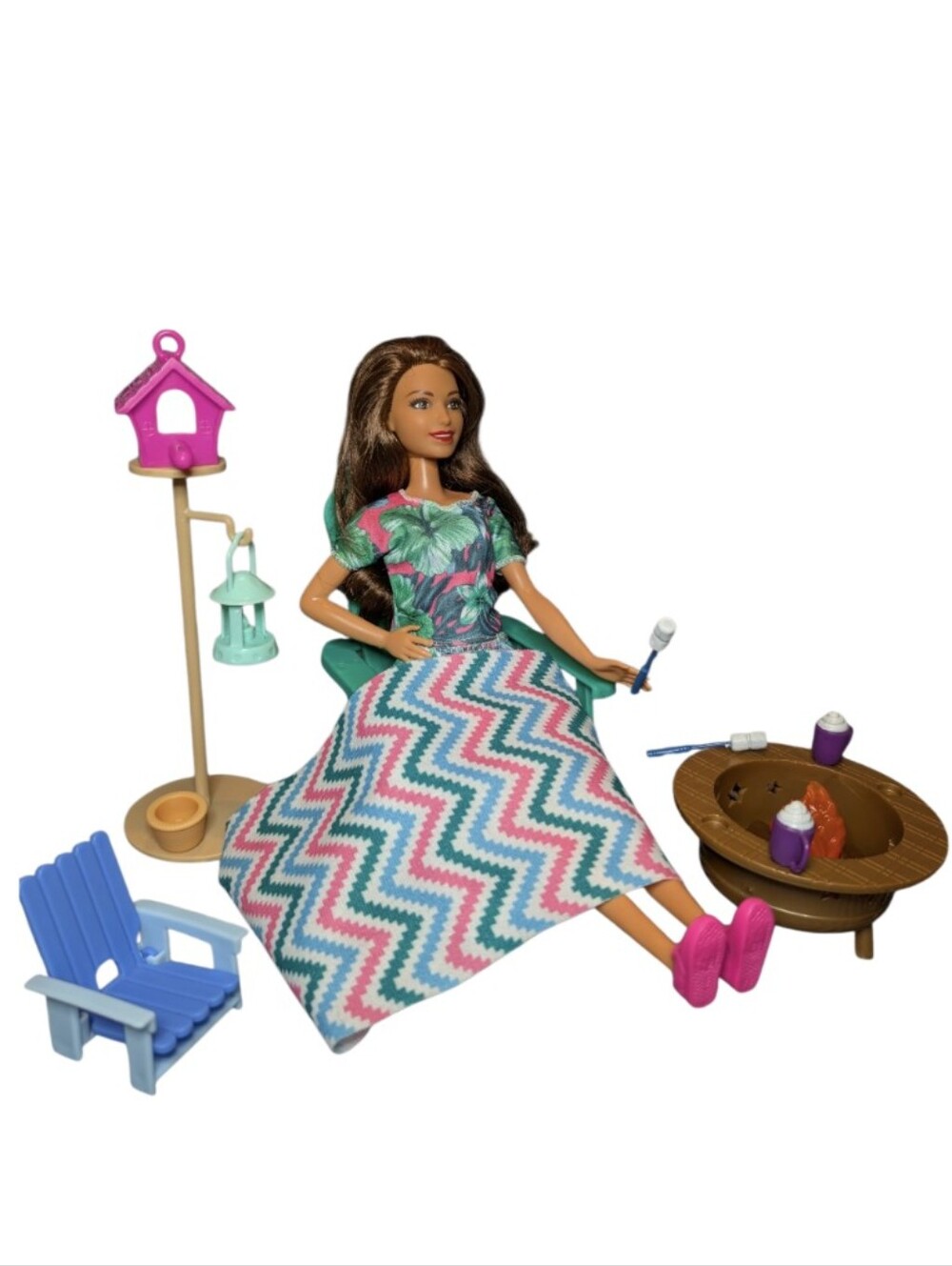Barbie Backyard Furniture & Accessories Set - Barbie Dollhouse Furniture Set
